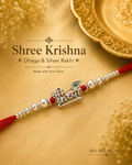 Shree Krishna Dhaga & Silver Rakhi