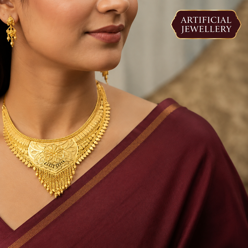 Artificial Bridal Haar Set with Earrings