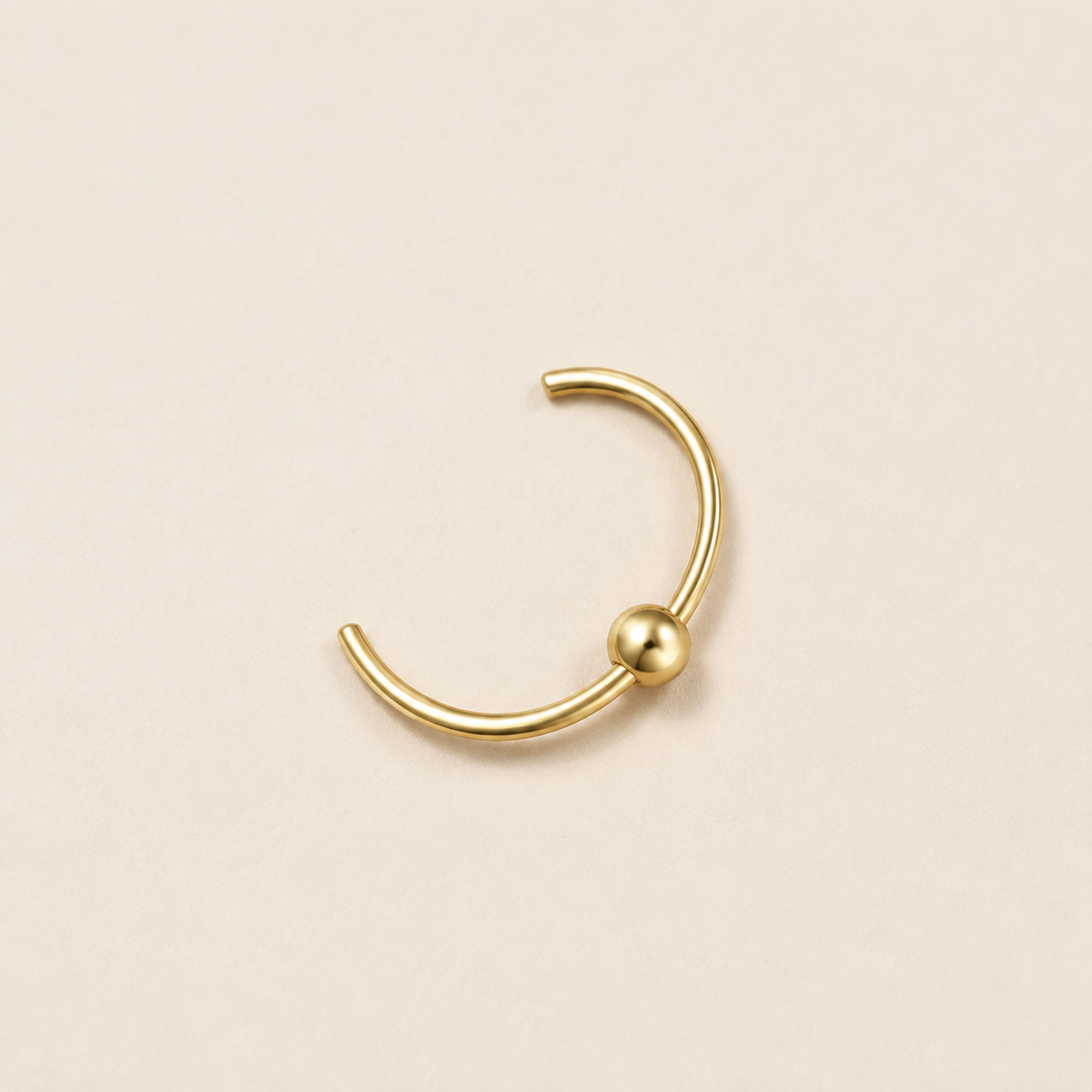 Gold Nose Ring with Dot - 300 mg